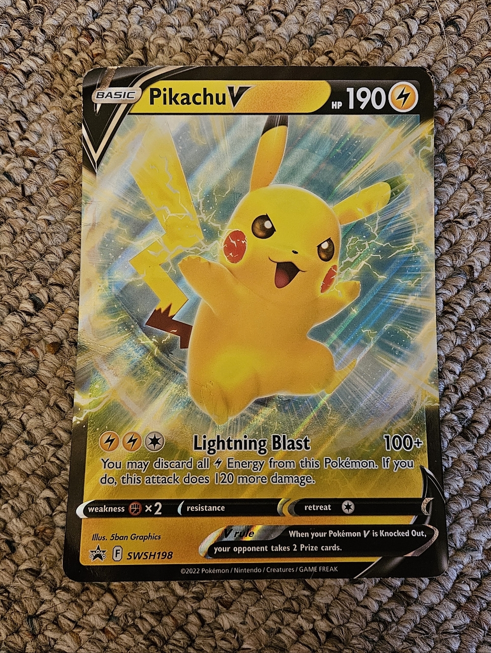 Pokemon TCG Pikachu V Jumbo Card